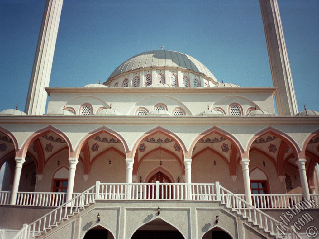View of the Theology Faculty`s mosque in Bursa city of Turkey.
